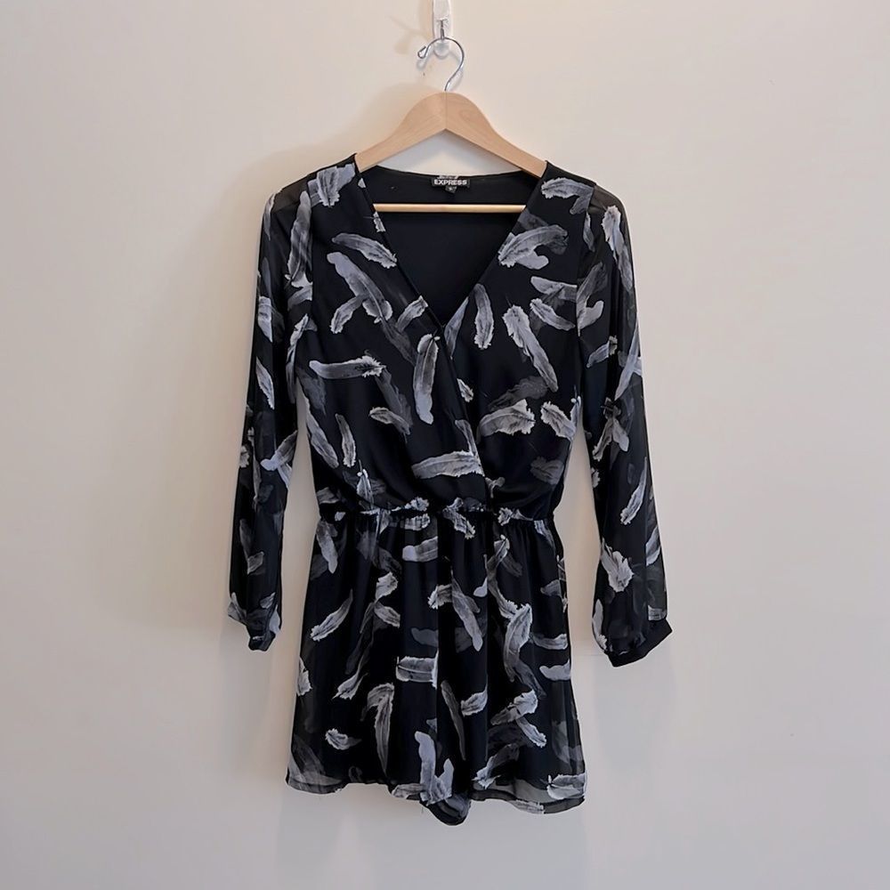 Express Black and Gray Romper